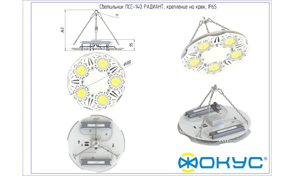 ПСС 140 Радиант Д светильник ФОКУС / 140 Вт., 20000 лм., IP 65 